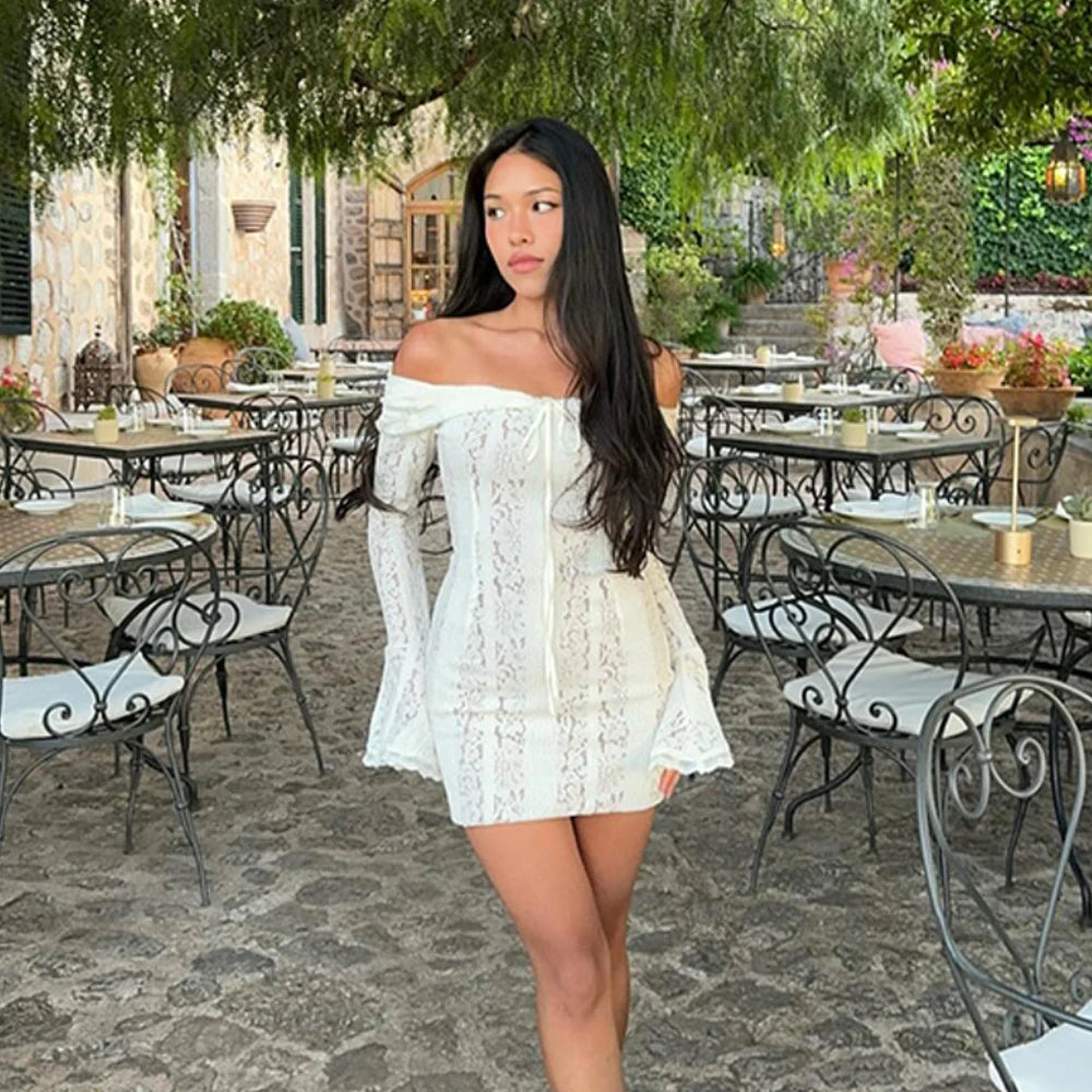 Suninheart White Evening Dress