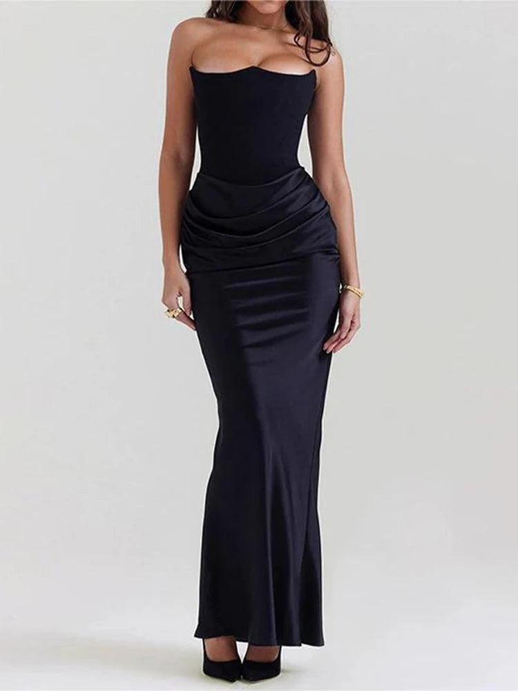 Sexy Strapless Lace Patch Dress
