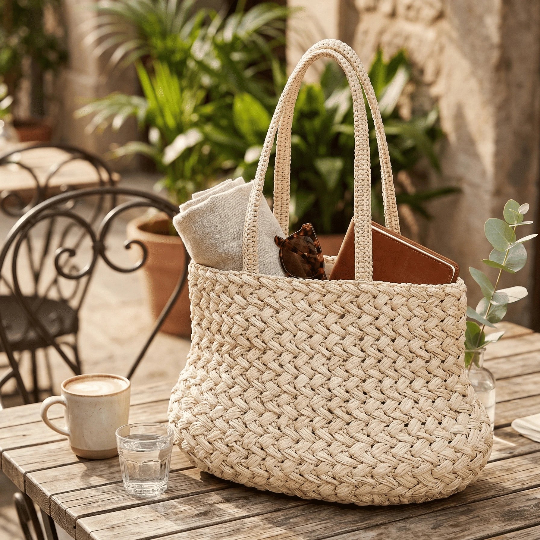 Handwoven Straw Tote