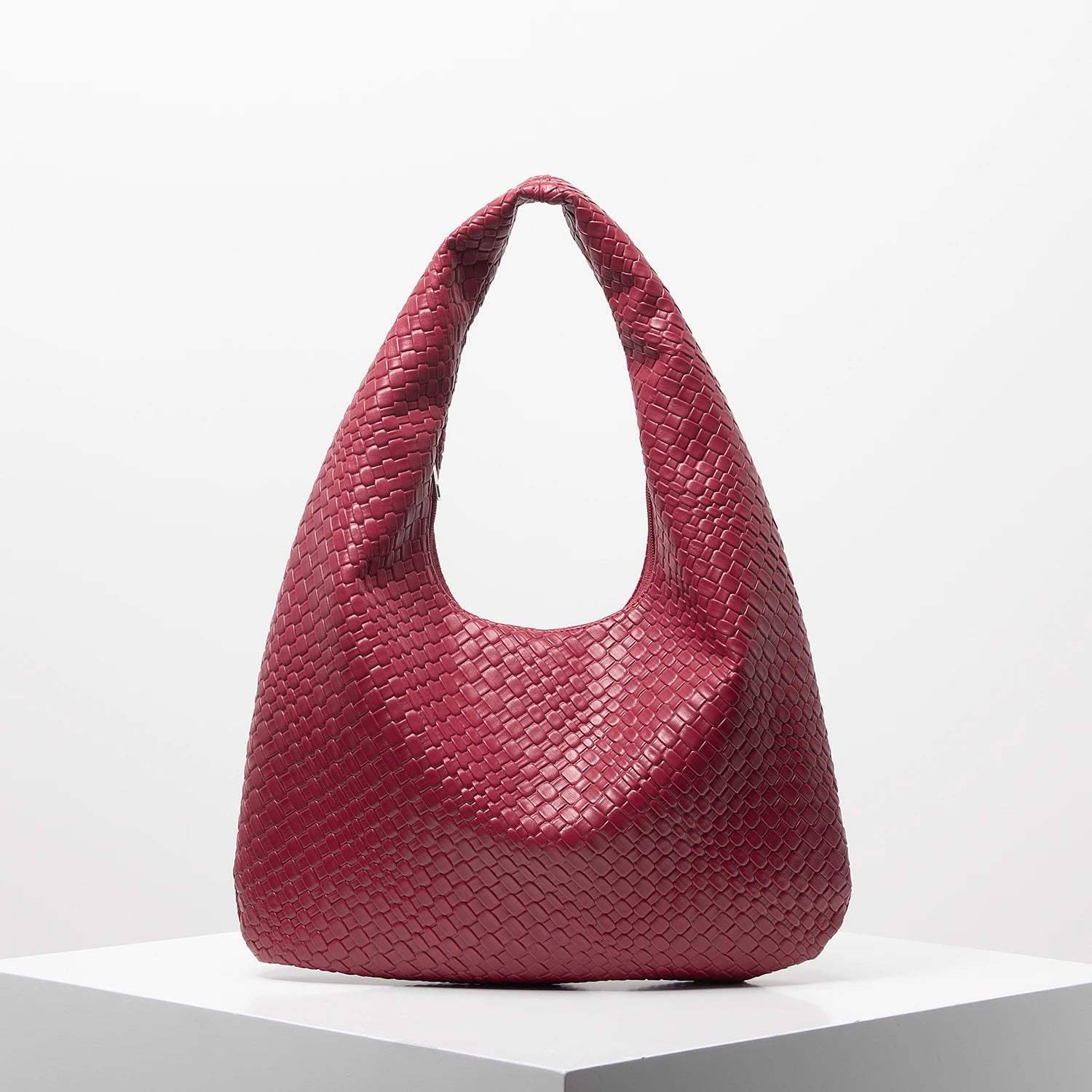Vintage Faux Woven Leather Handbag