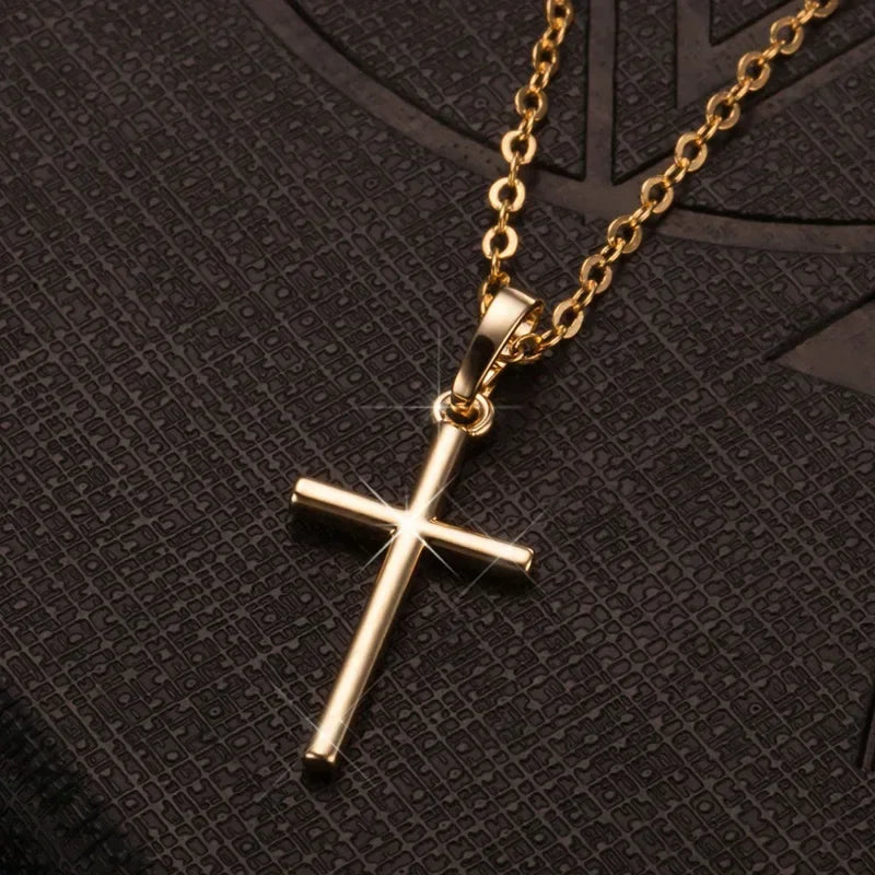 Zircon Cross Pendant Necklace