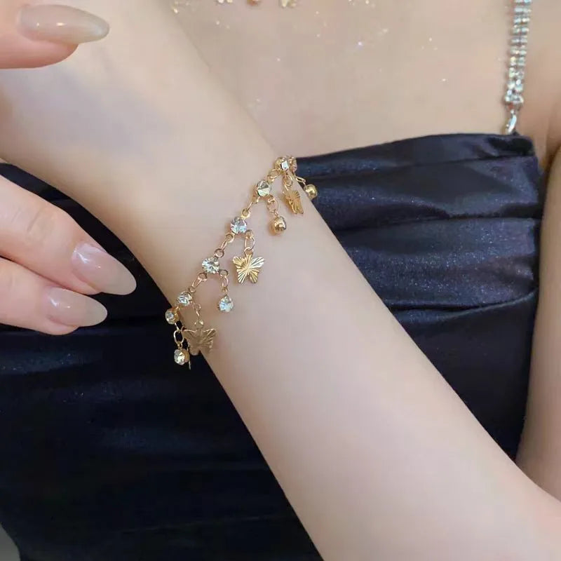 t Sparkling Zircon Flower Bracelet