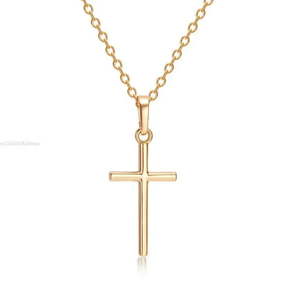 Zircon Cross Pendant Necklace