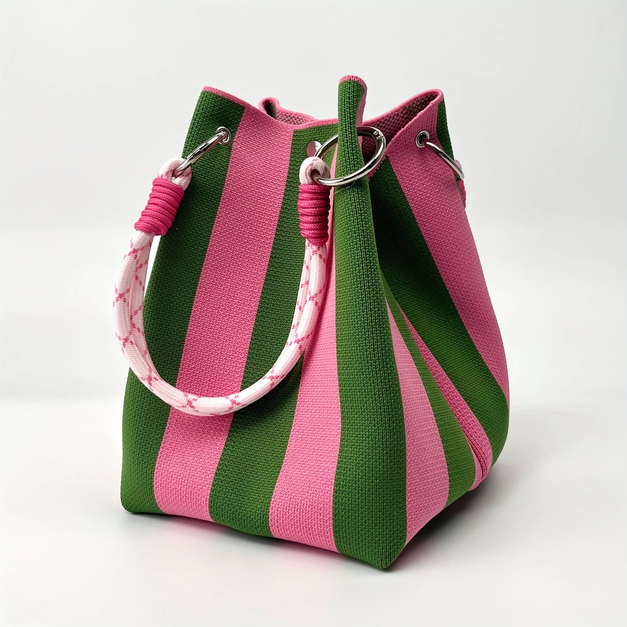 Striped handbag