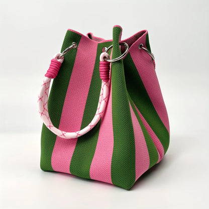 Striped handbag