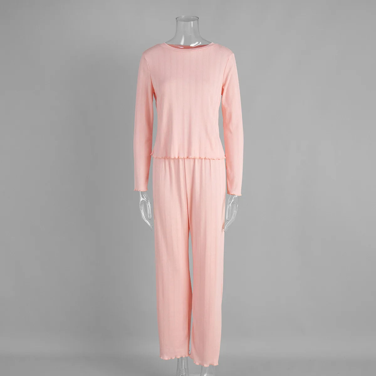 Jacquard Long Sleeved Pajamas Two-piece Set
