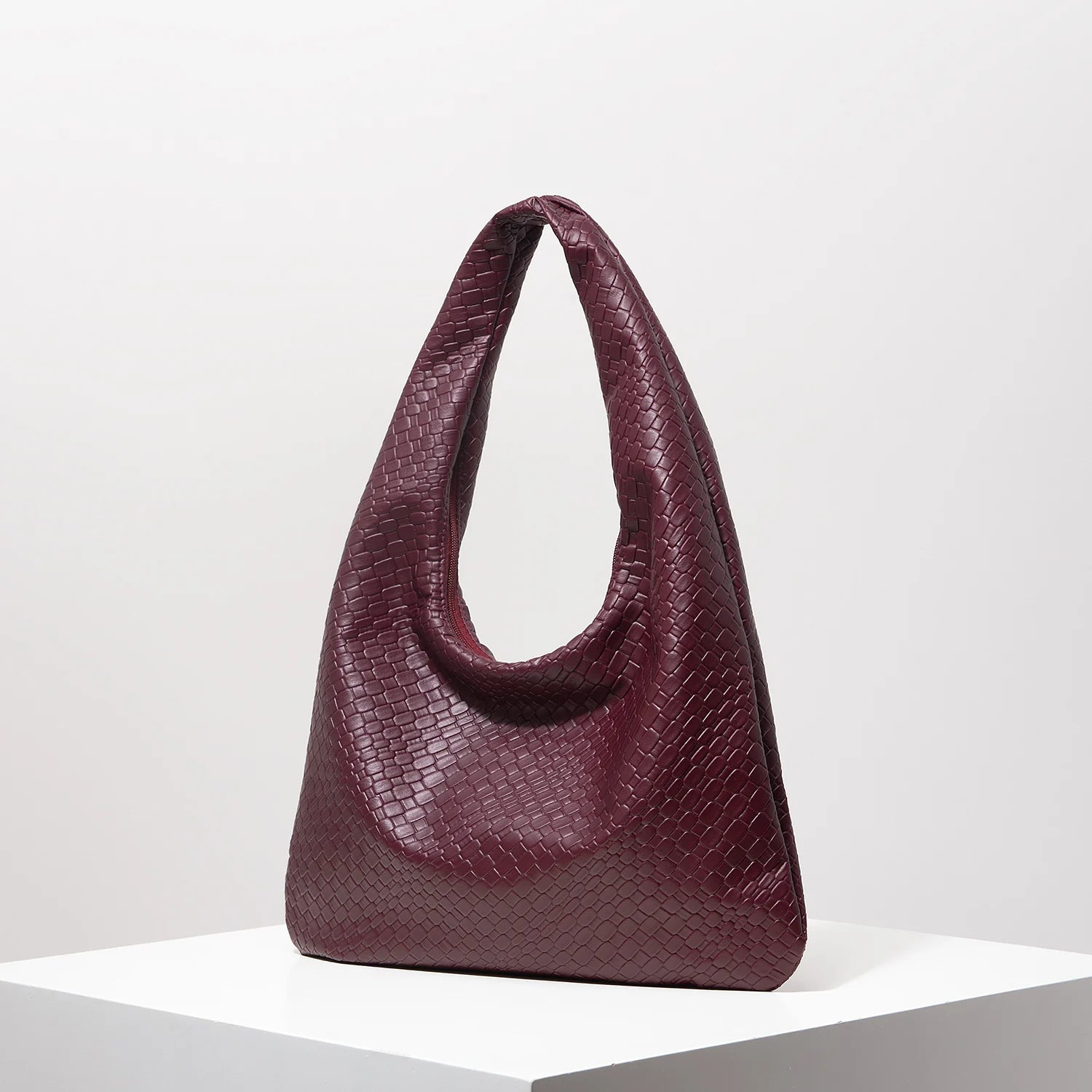 Vintage Faux Woven Leather Handbag