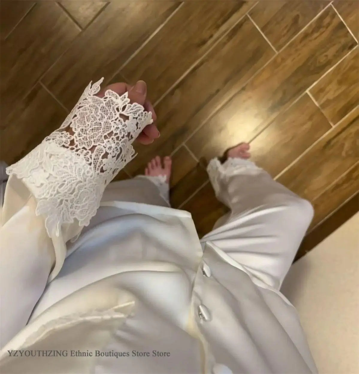 White Satin Pajamas Set