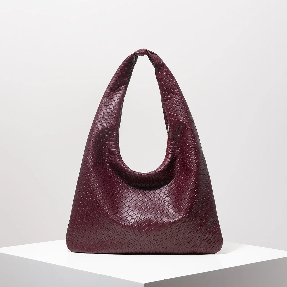 Vintage Faux Woven Leather Handbag