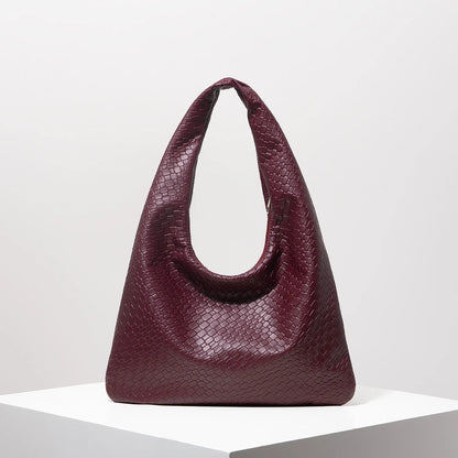 Vintage Faux Woven Leather Handbag