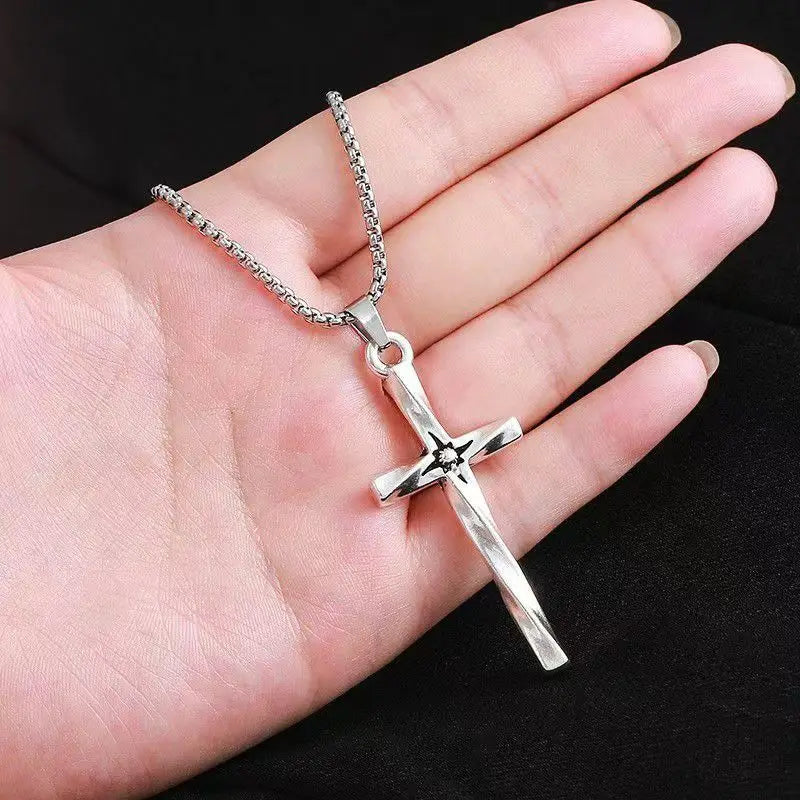 Zircon Cross Pendant Necklace