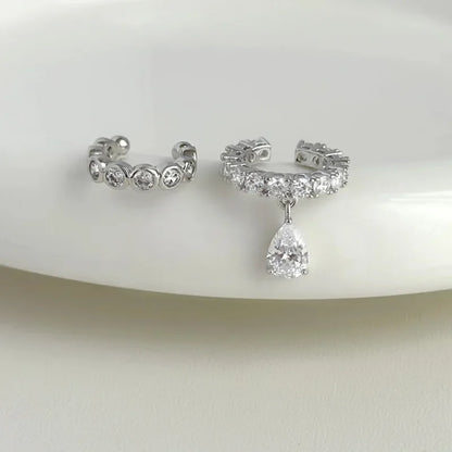 Silver Zirconia Pearl Earrings