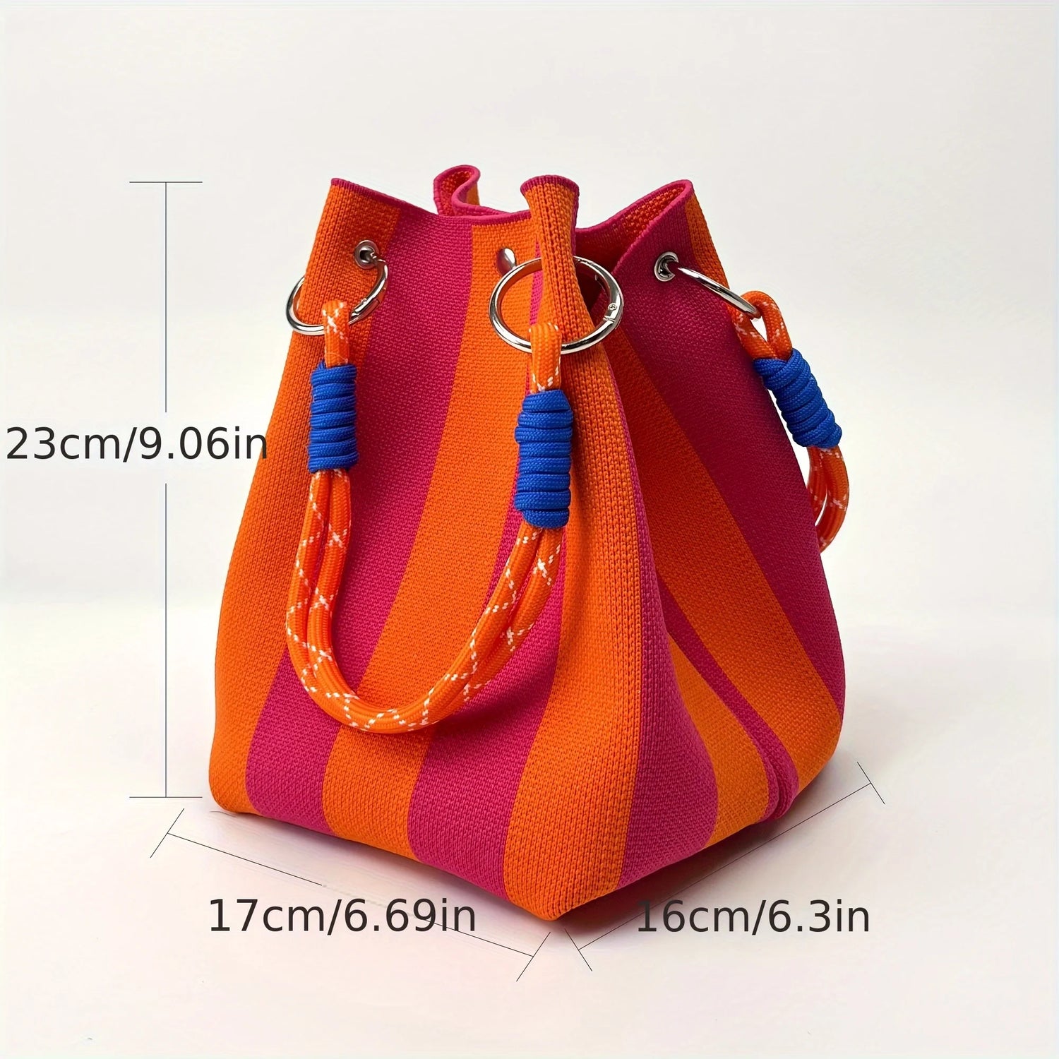 Striped handbag