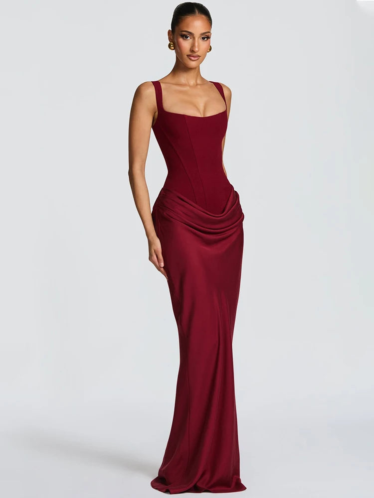 Mozision Elegant Backless Sexy Maxi Dress
