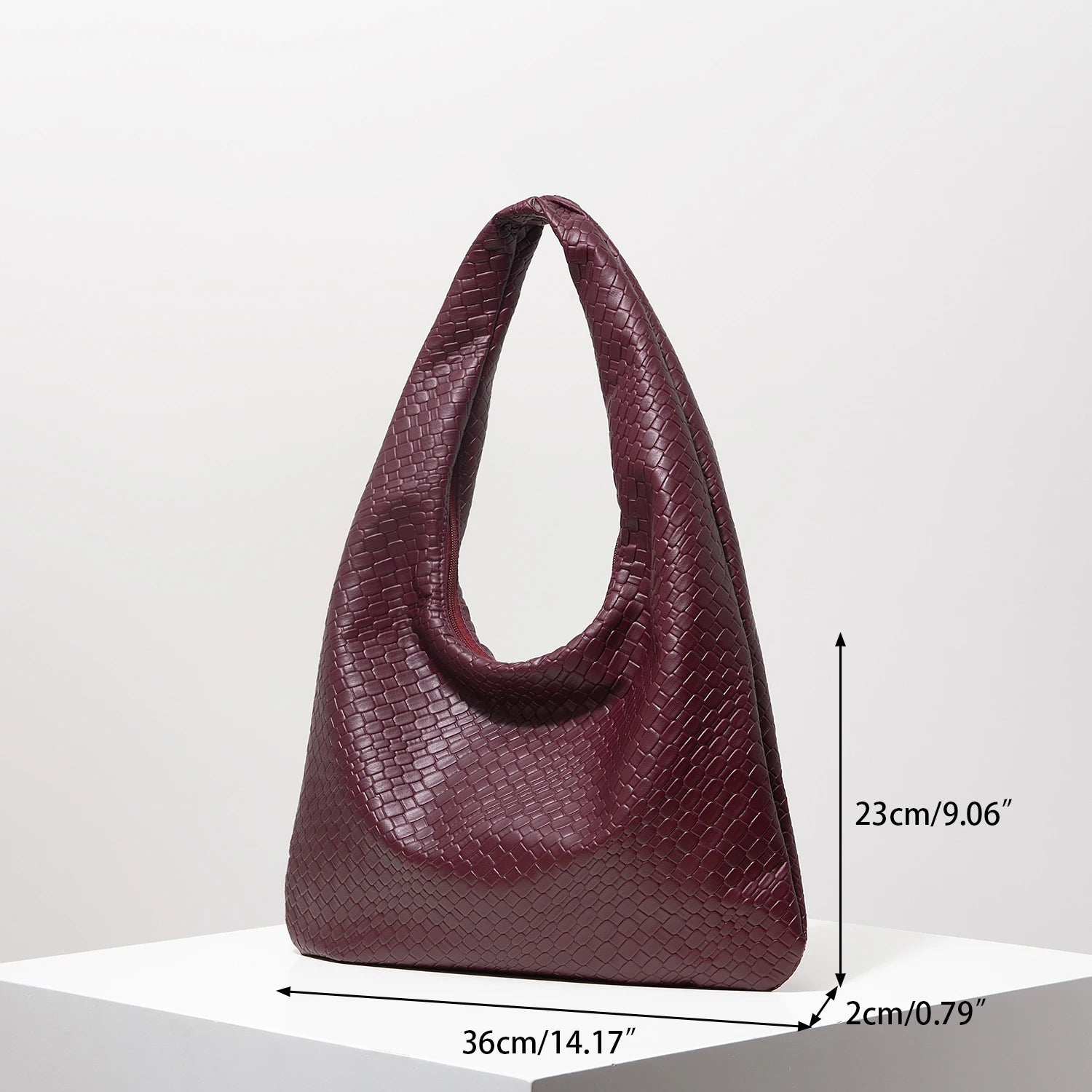 Vintage Faux Woven Leather Handbag