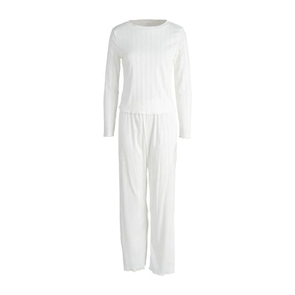 Jacquard Long Sleeved Pajamas Two-piece Set