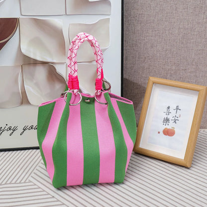 Striped handbag