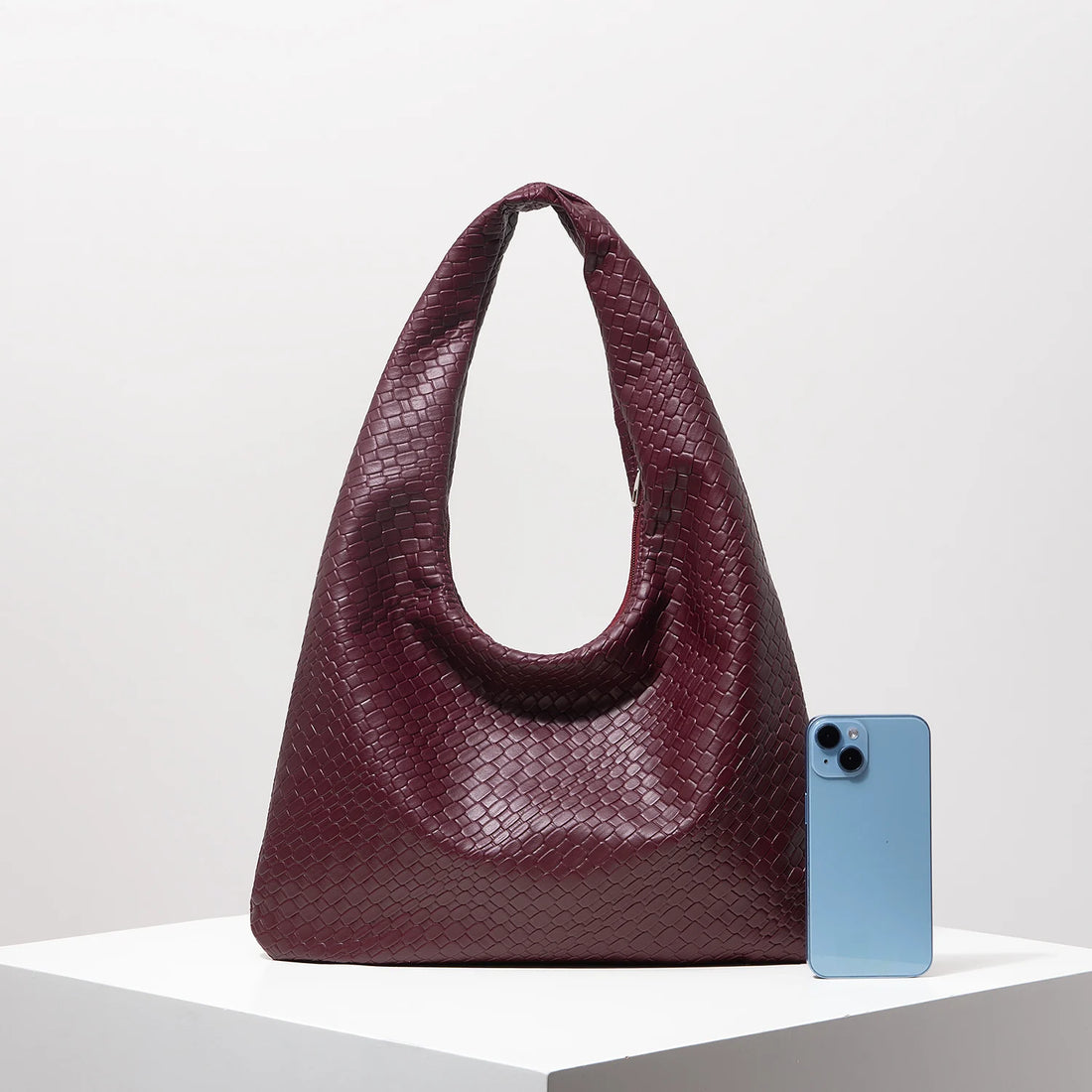 Vintage Faux Woven Leather Handbag