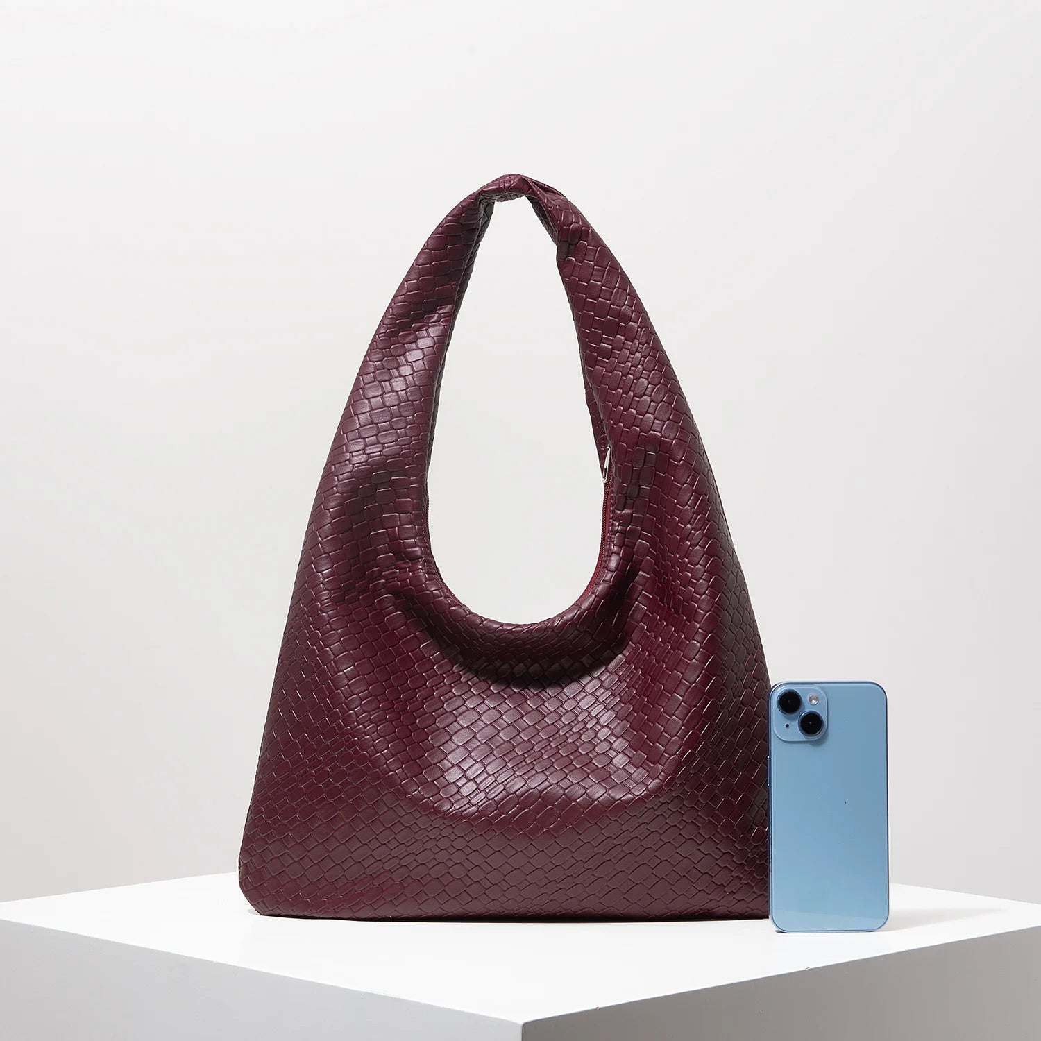 Vintage Faux Woven Leather Handbag