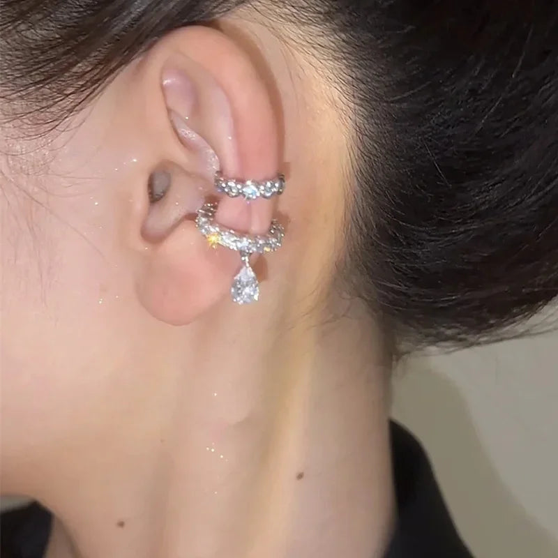 Silver Zirconia Pearl Earrings