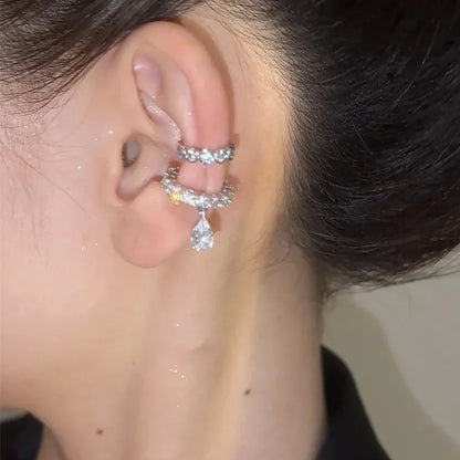 Silver Zirconia Pearl Earrings