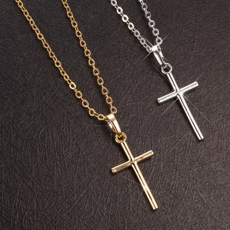 Zircon Cross Pendant Necklace