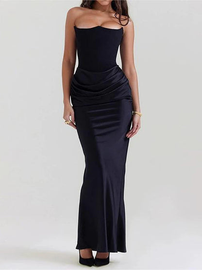 Sexy Strapless Lace Patch Dress