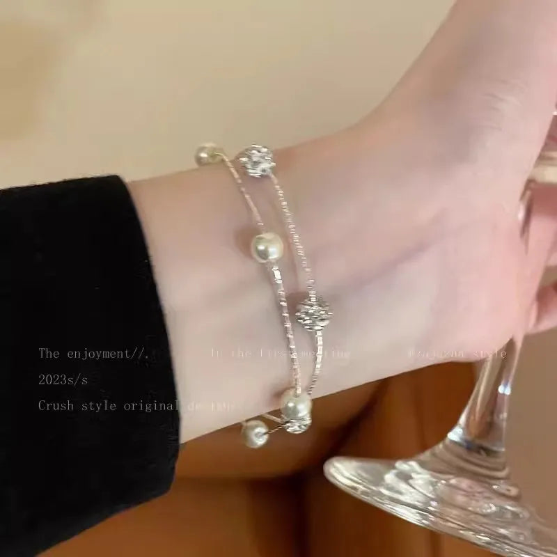 t Sparkling Zircon Flower Bracelet