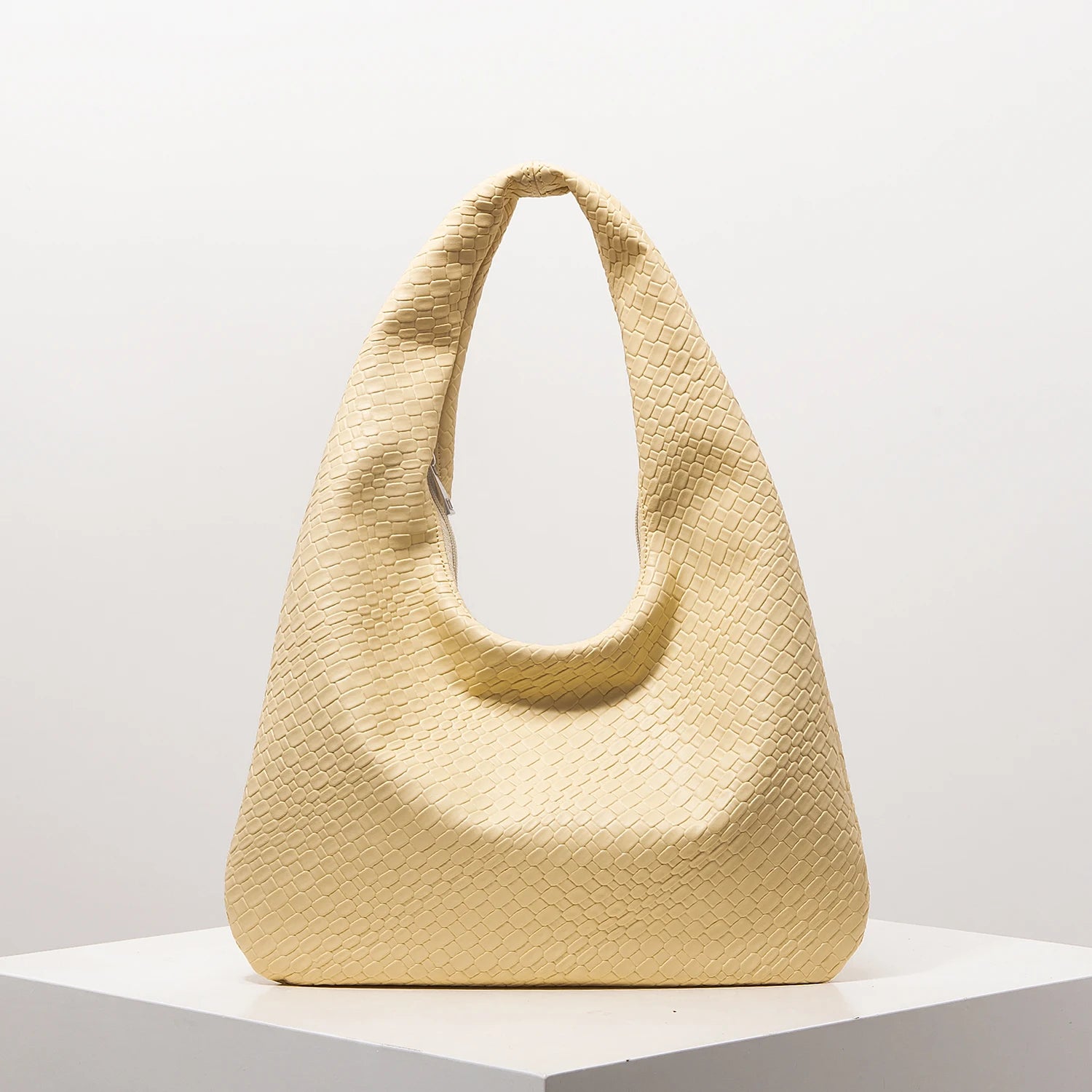 Vintage Faux Woven Leather Handbag