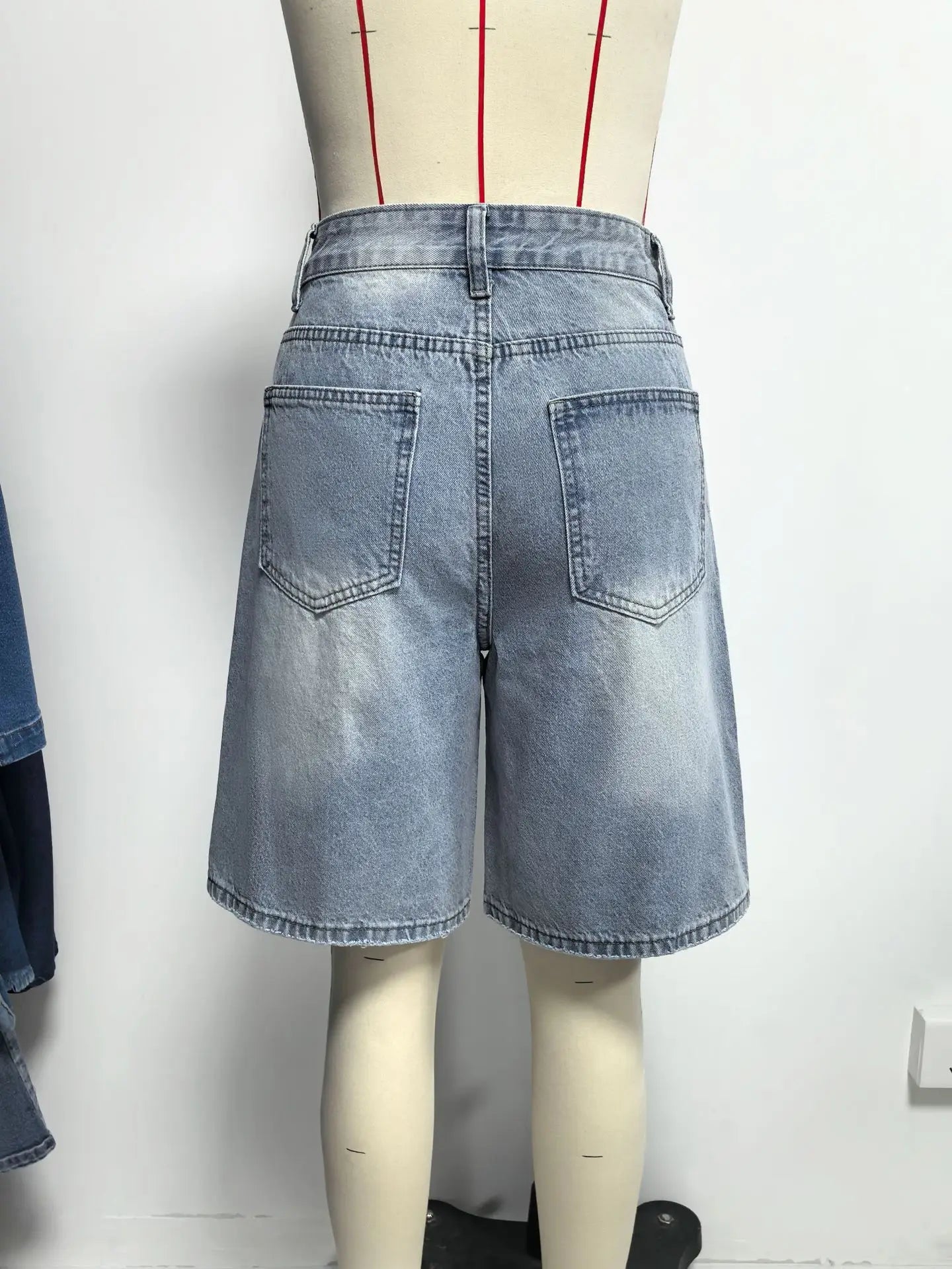 Solid Denim Y2K Shorts