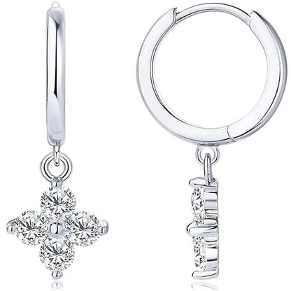 Silver Plated Four-leaf Flower Necklace