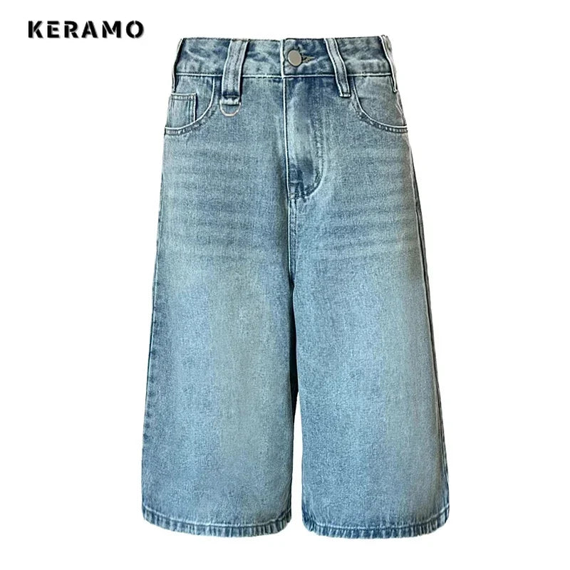 Harajuku Vintage 2000S Blue Denim Shorts