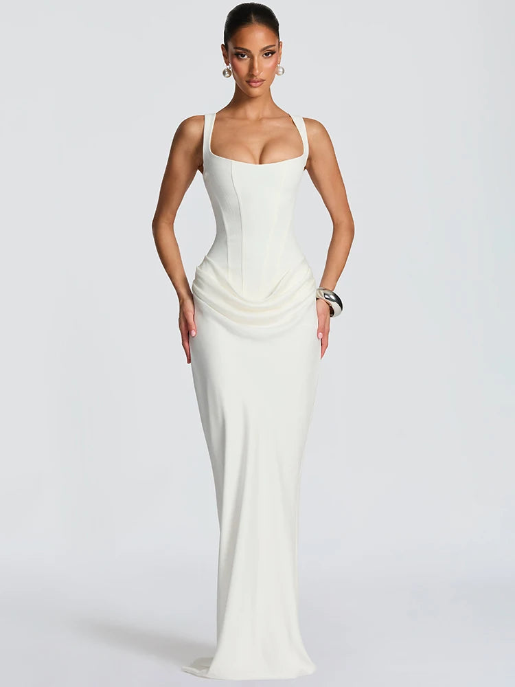 Mozision Elegant Backless Sexy Maxi Dress