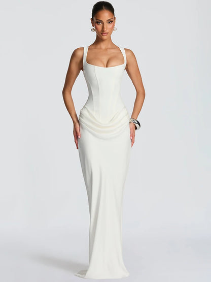 Mozision Elegant Backless Sexy Maxi Dress
