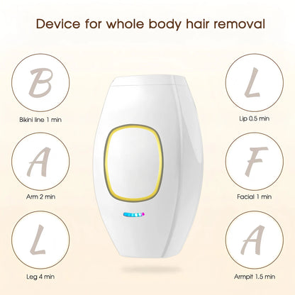 Laser pulse hair removal device painless
