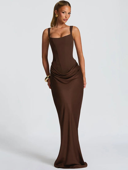 Mozision Elegant Backless Sexy Maxi Dress