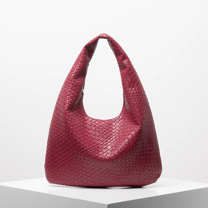 Vintage Faux Woven Leather Handbag