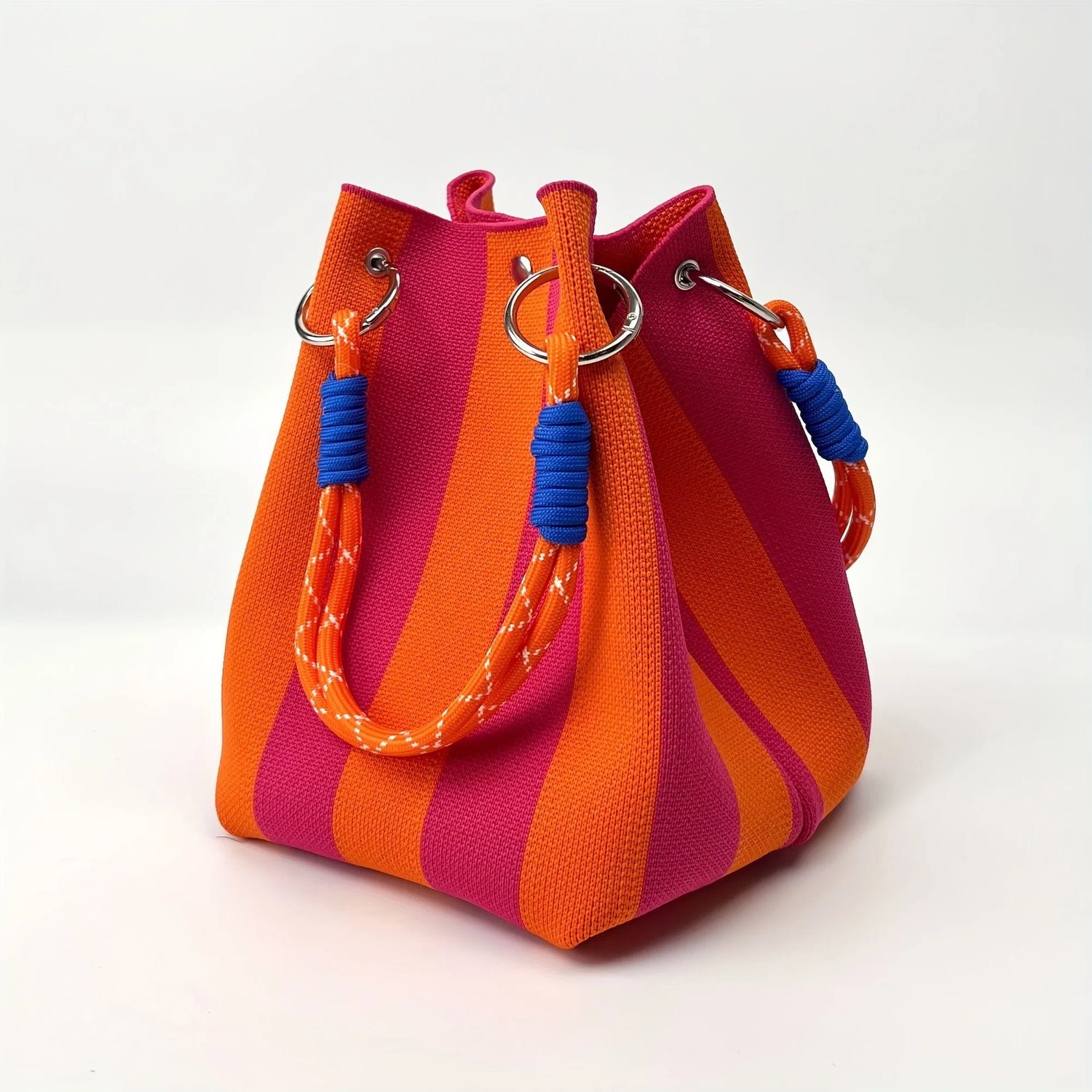 Striped handbag