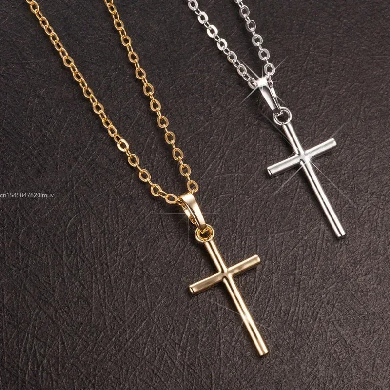 Zircon Cross Pendant Necklace
