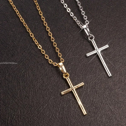 Zircon Cross Pendant Necklace