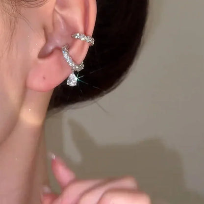 Silver Zirconia Pearl Earrings