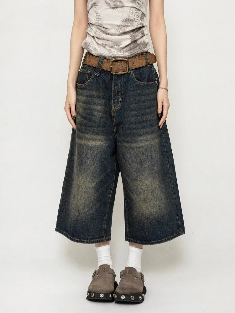 Harajuku Vintage 2000S Blue Denim Shorts