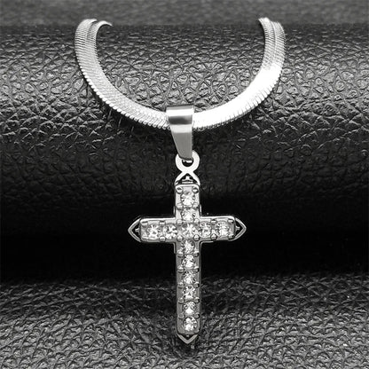 Vintage Shiny Zircon Cross