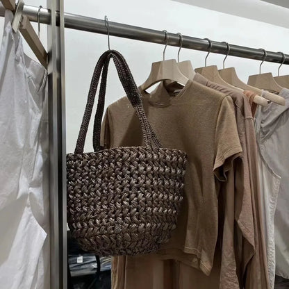 Handwoven Straw Tote