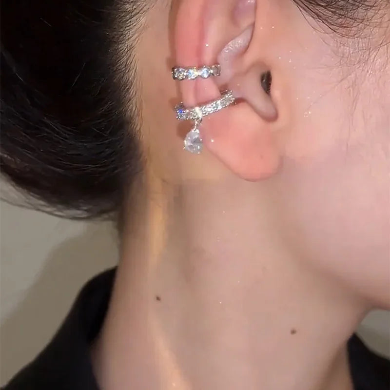 Silver Zirconia Pearl Earrings