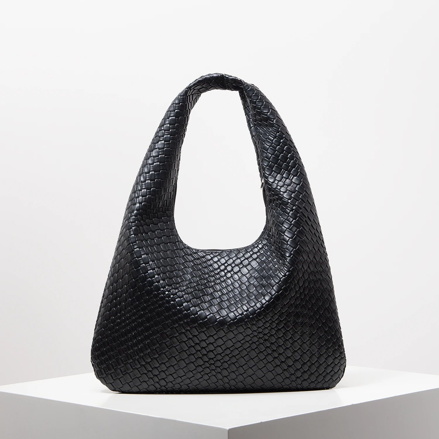 Vintage Faux Woven Leather Handbag