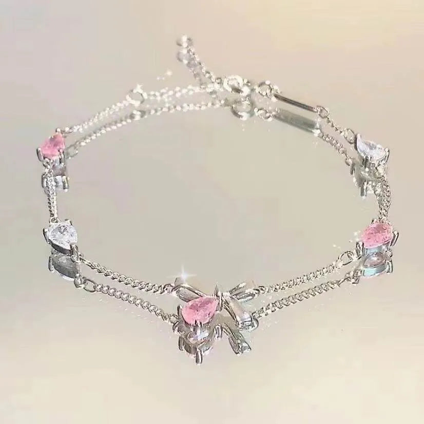 t Sparkling Zircon Flower Bracelet