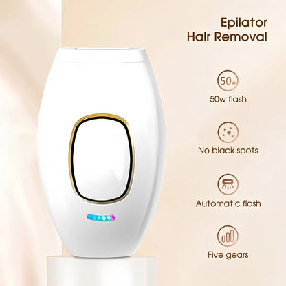 Laser pulse hair removal device painless
